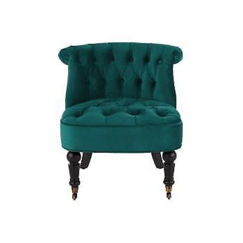 Bouji fauteuil, zeeschuimblauw fluweel