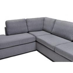 Grijze hoekbank EUR 629 ! Grijs bankstel met chaise longue !