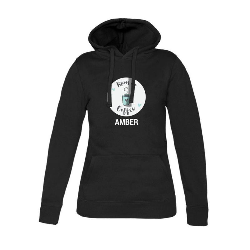 Hoodie voor dames bedrukken - Zwart - S